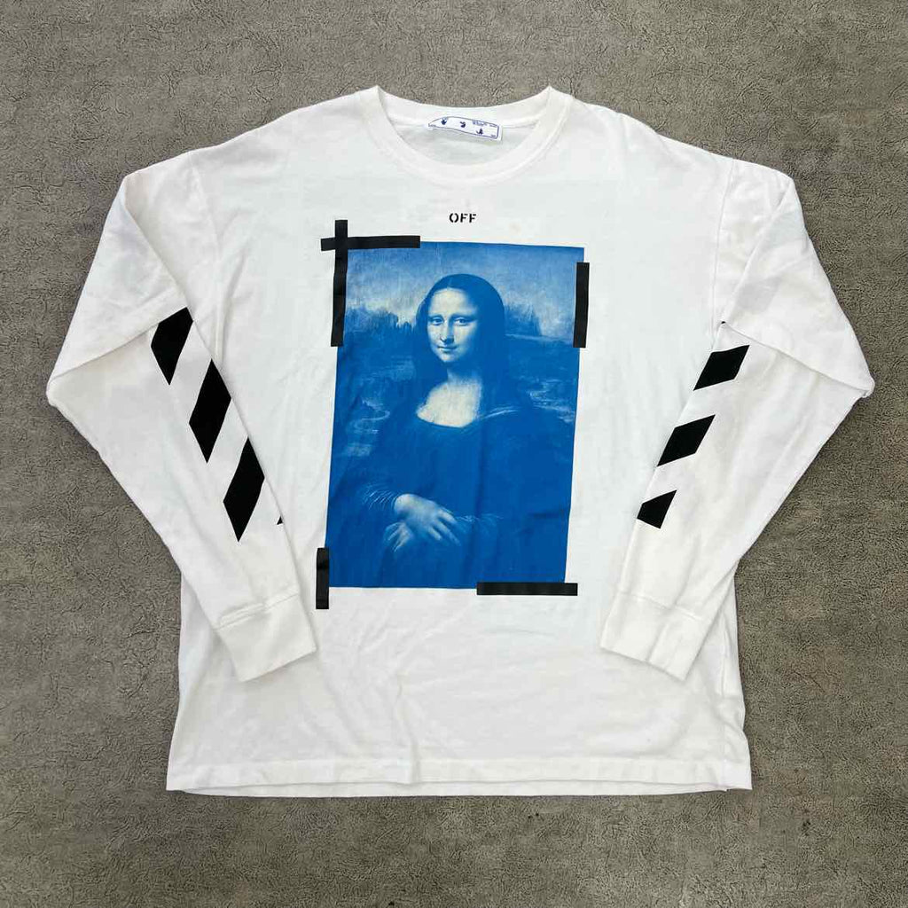 OFF-WHITE Long Sleeve "MONA LISA" White Used Size L