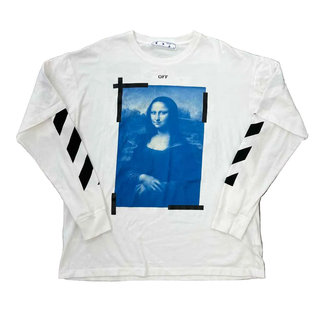 OFF-WHITE Long Sleeve "MONA LISA" White Used Size L