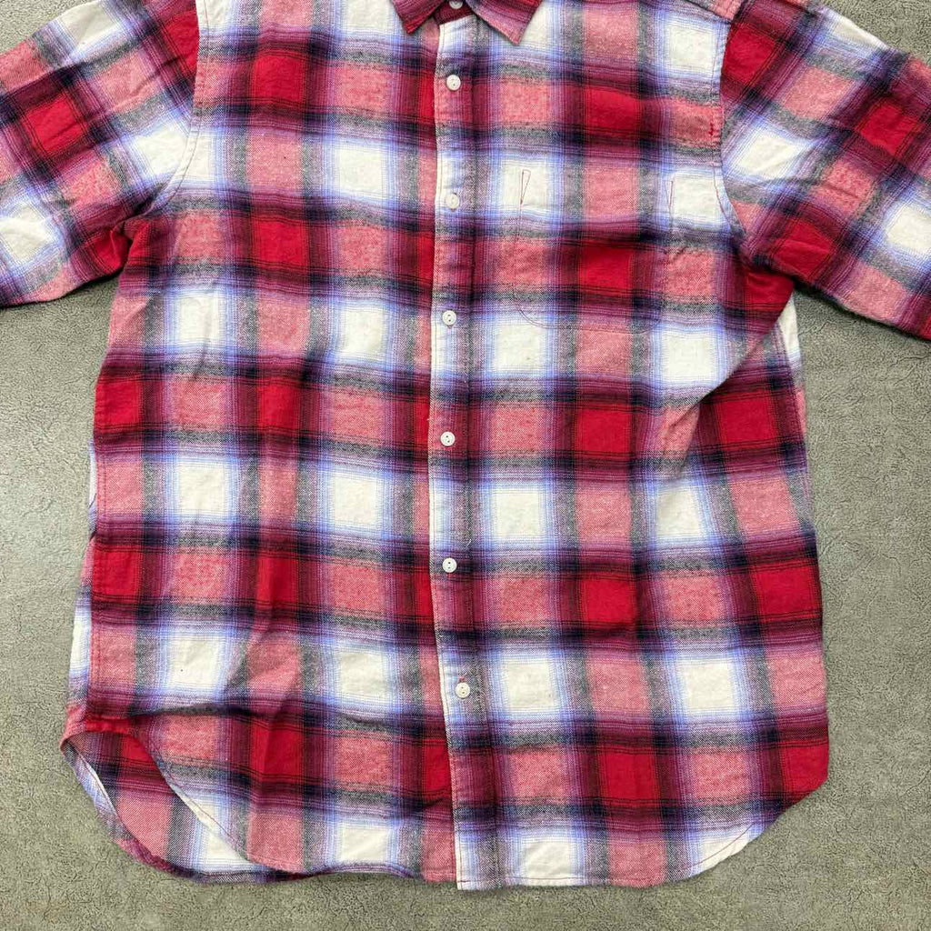 Kith Button Up "PLAID PRINT" Light Blue Used Size XL