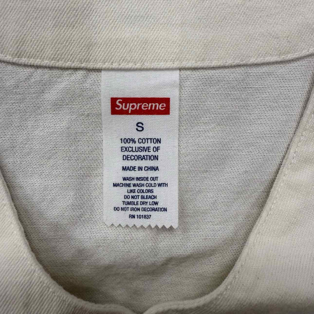 Supreme Jersey "DENIM BASEBALL" White New Size S