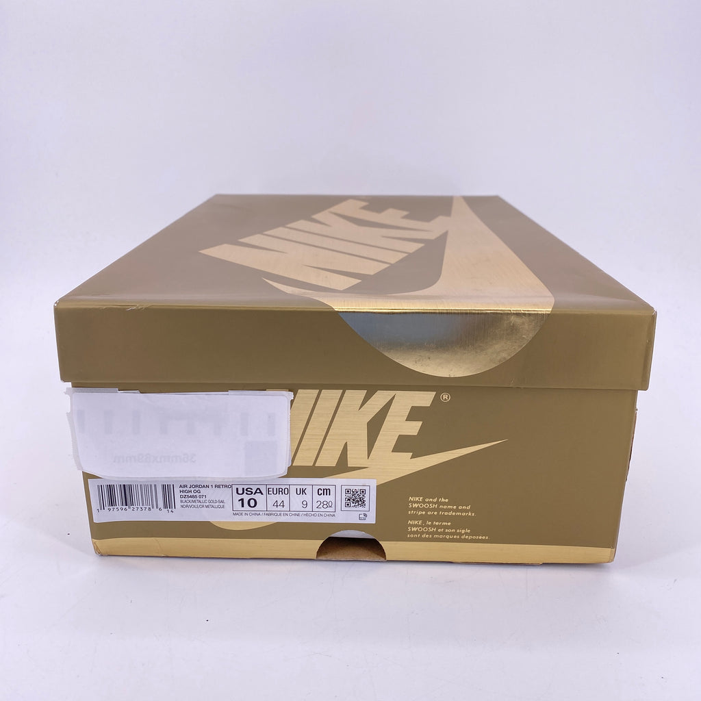 Air Jordan 1 Retro High "Black Metallic Gold" 2024 New Size 10