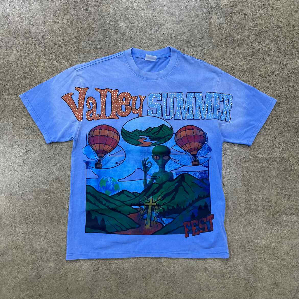 Vale T-Shirt "VALLEY" Blue New Size M