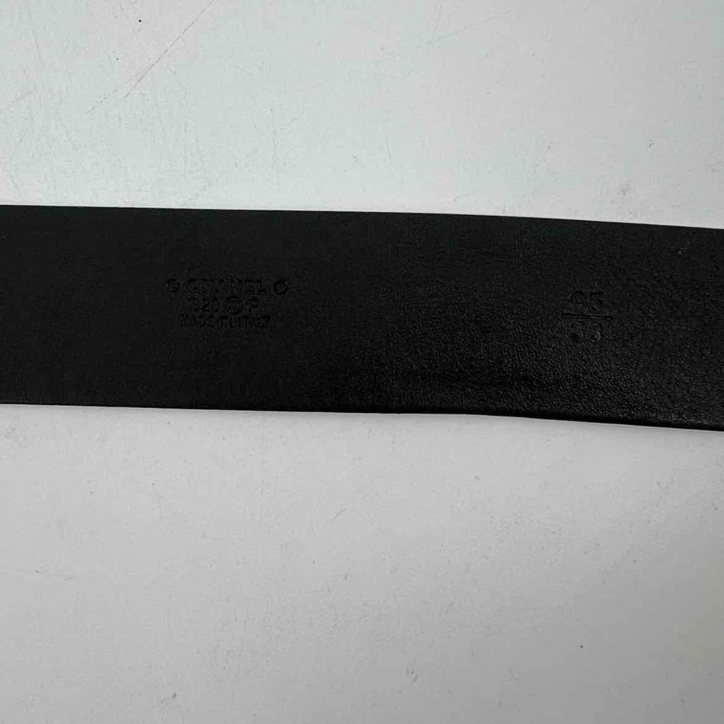 Chanel Belt "INTERLOCKING CC" Used White Size 38W