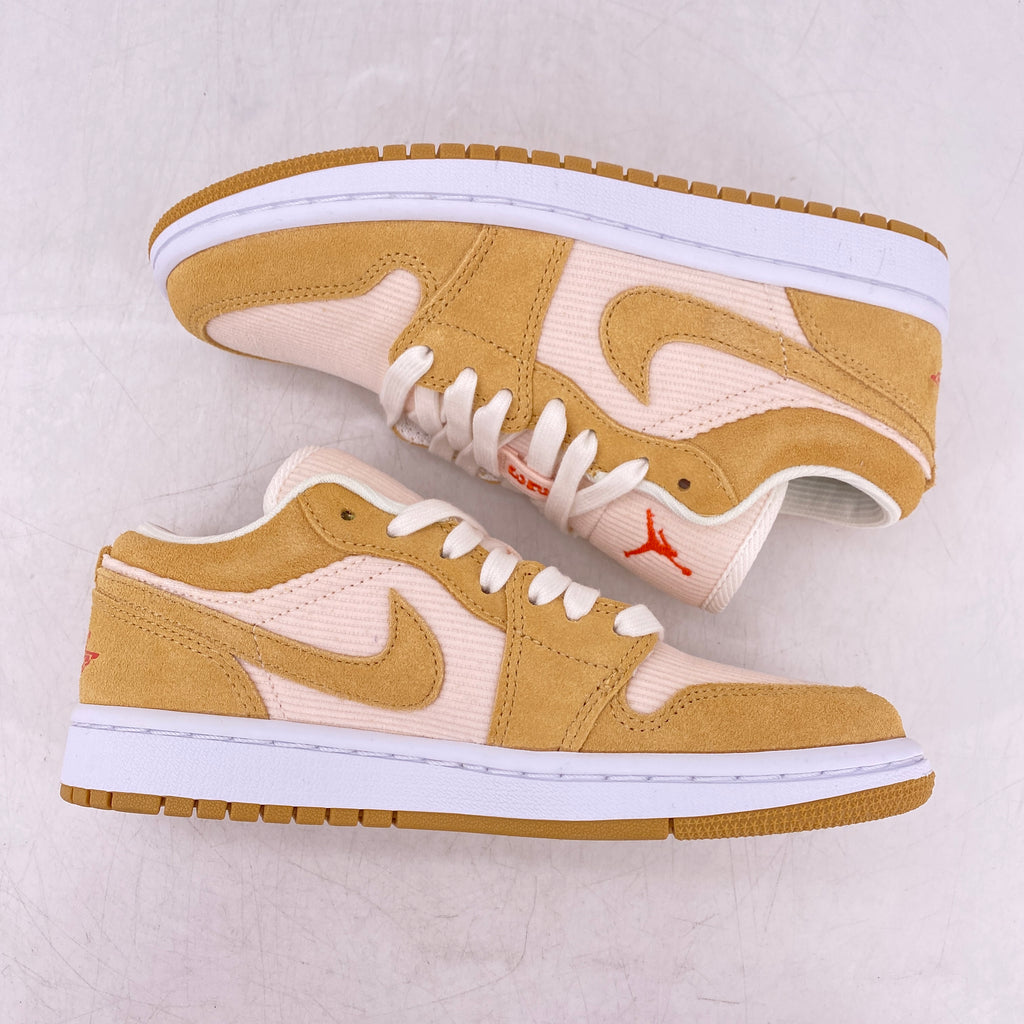 Air Jordan (W) 1 Low "Twine Orange Quartz Corduroy" 2021 New Size 5.5W