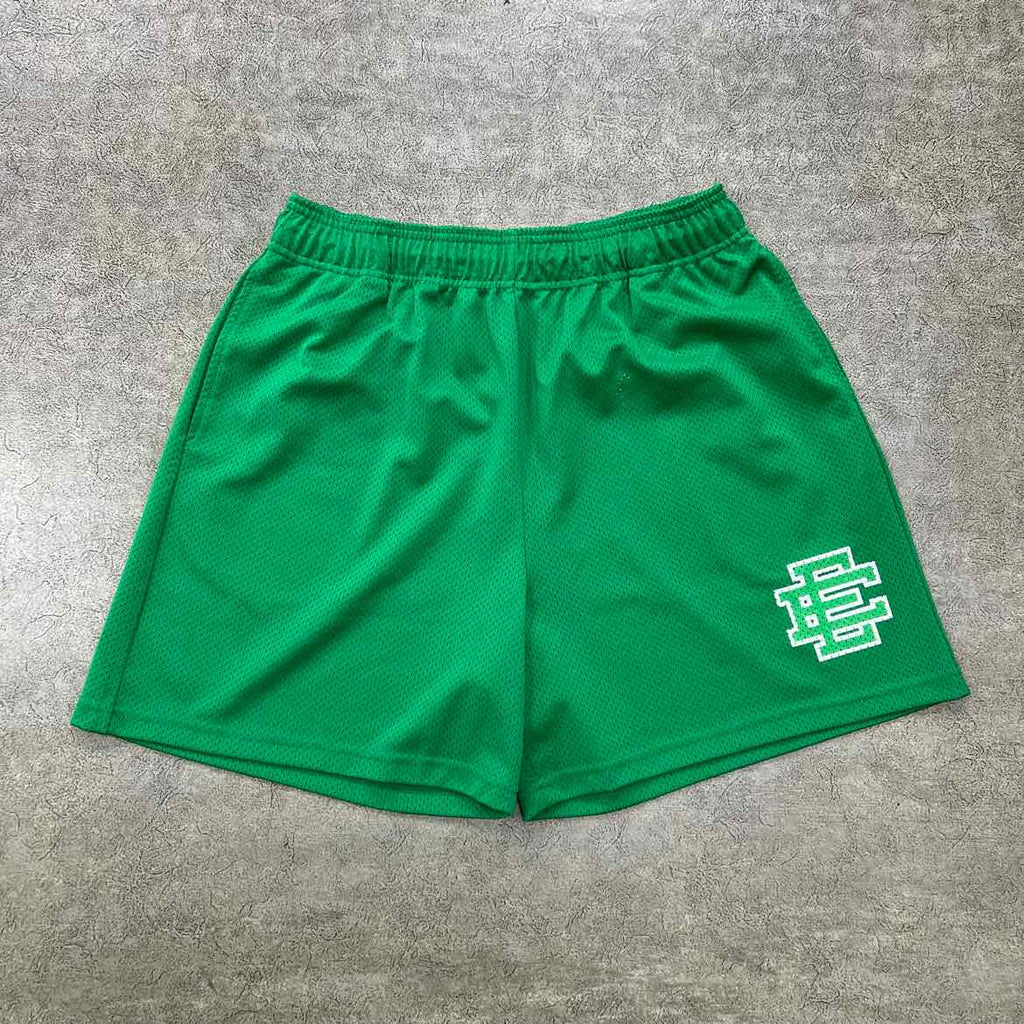 Eric Emanuel Shorts "LOGO" Green Used Size 2XL