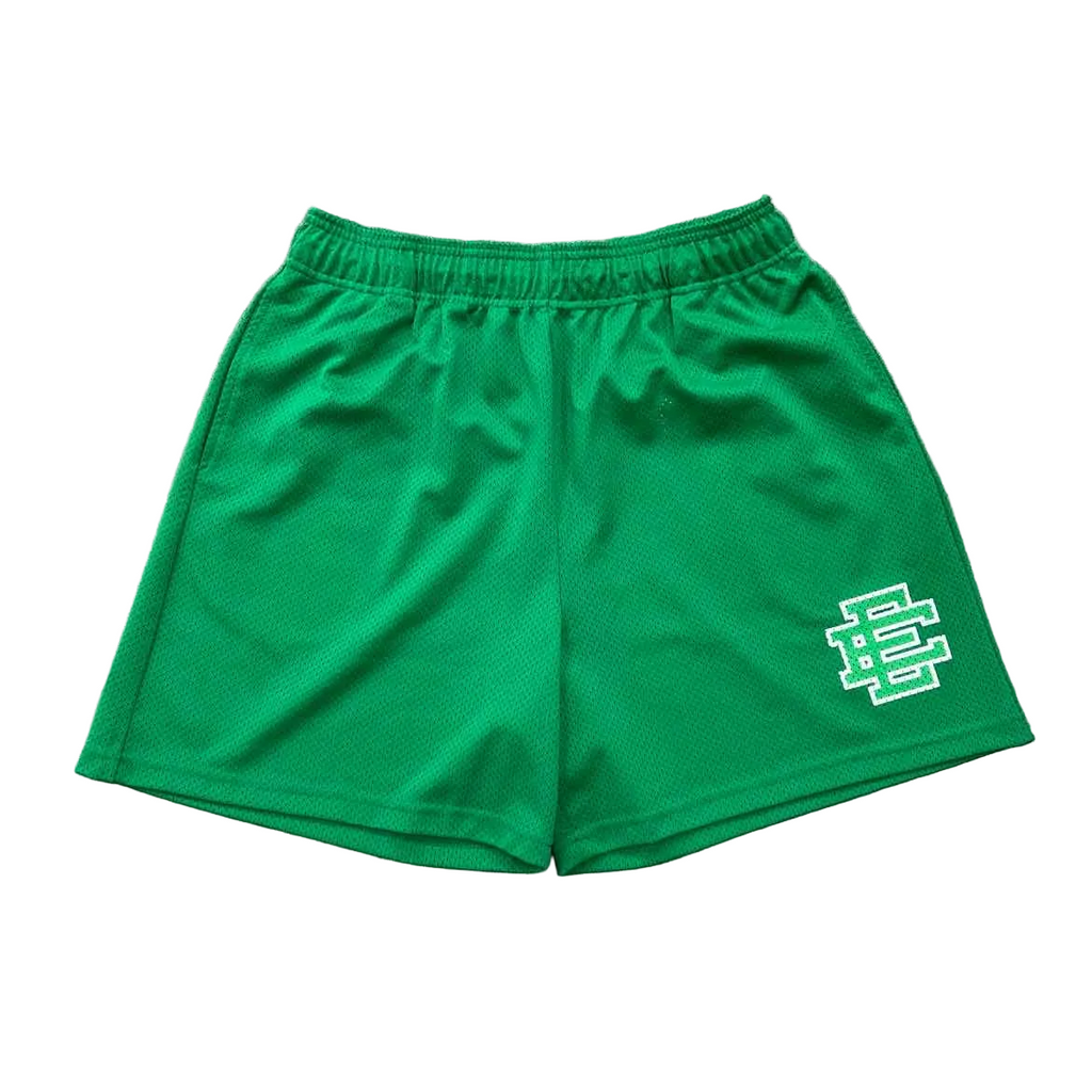 Eric Emanuel Shorts "LOGO" Green Used Size 2XL