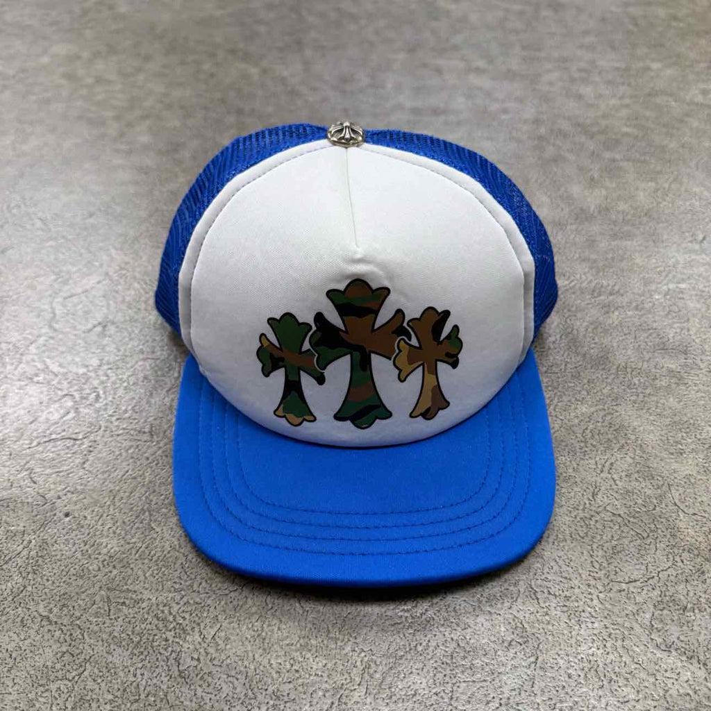 Chrome Hearts Trucker Hat "CEMETERY" New Blue Size OS