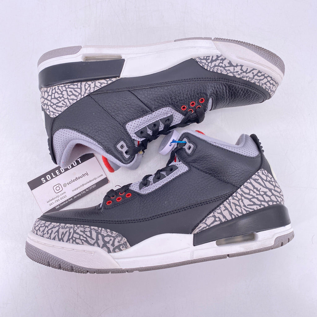 Air Jordan 3 Retro "Black Cement" 2018 Used Size 8.5