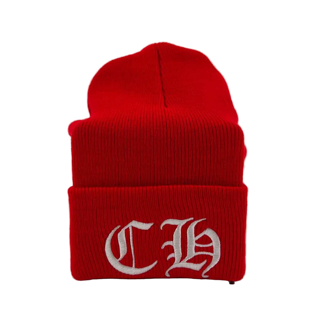 Chrome Hearts Beanie "CH LOGO" New Red Size OS