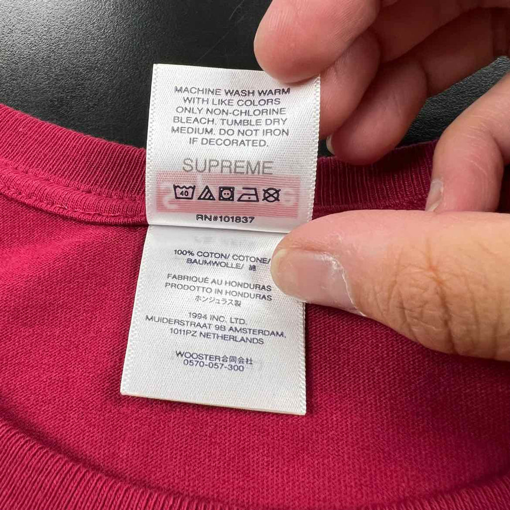Supreme T-Shirt "BEEF" Cardinal Used Size 2XL