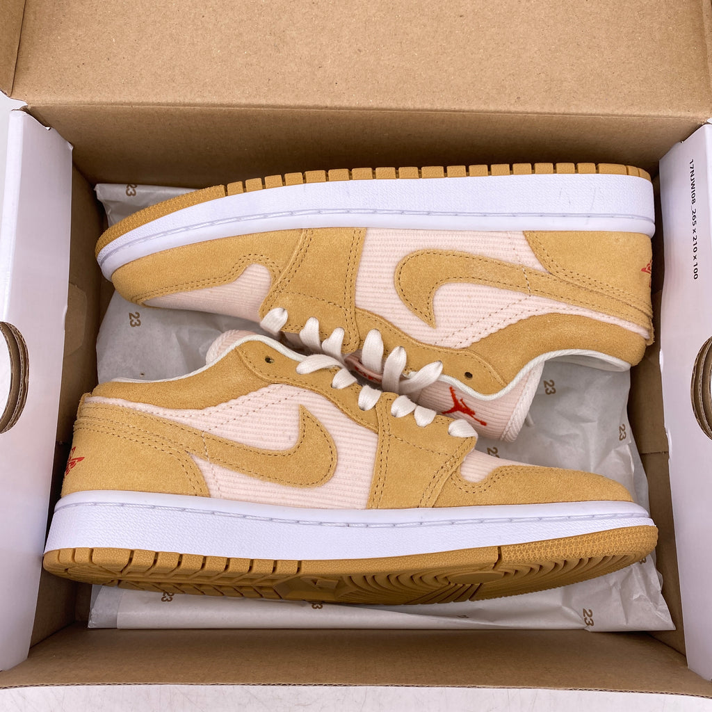 Air Jordan (W) 1 Low "Twine Orange Quartz Corduroy" 2021 New Size 5.5W