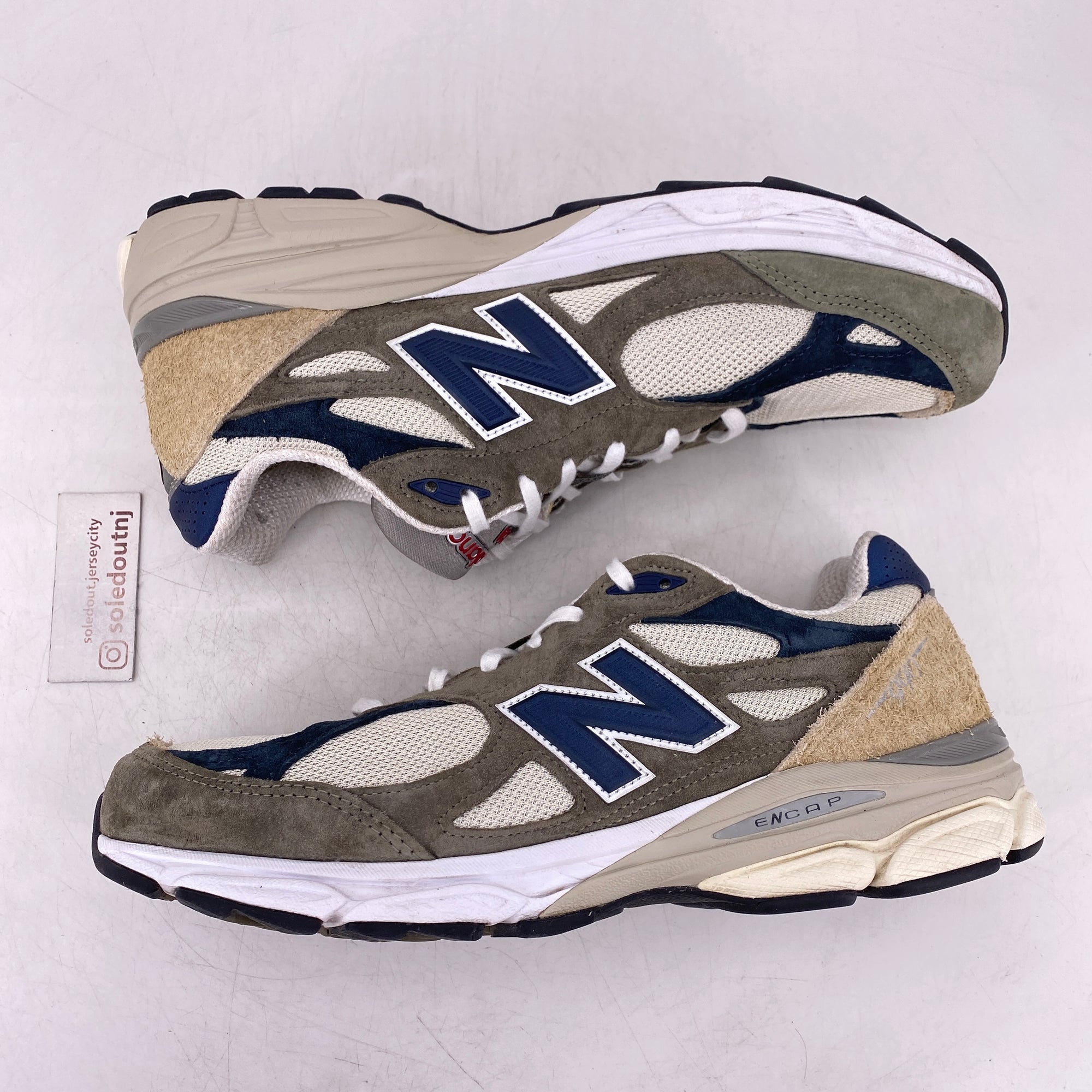 New Balance 990V3 &quot;Grey Blue Olive&quot; 2022 Used Size 11