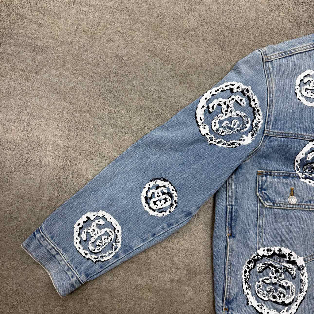 Denim Tears Denim Jacket "STUSSY" Blue Used Size L