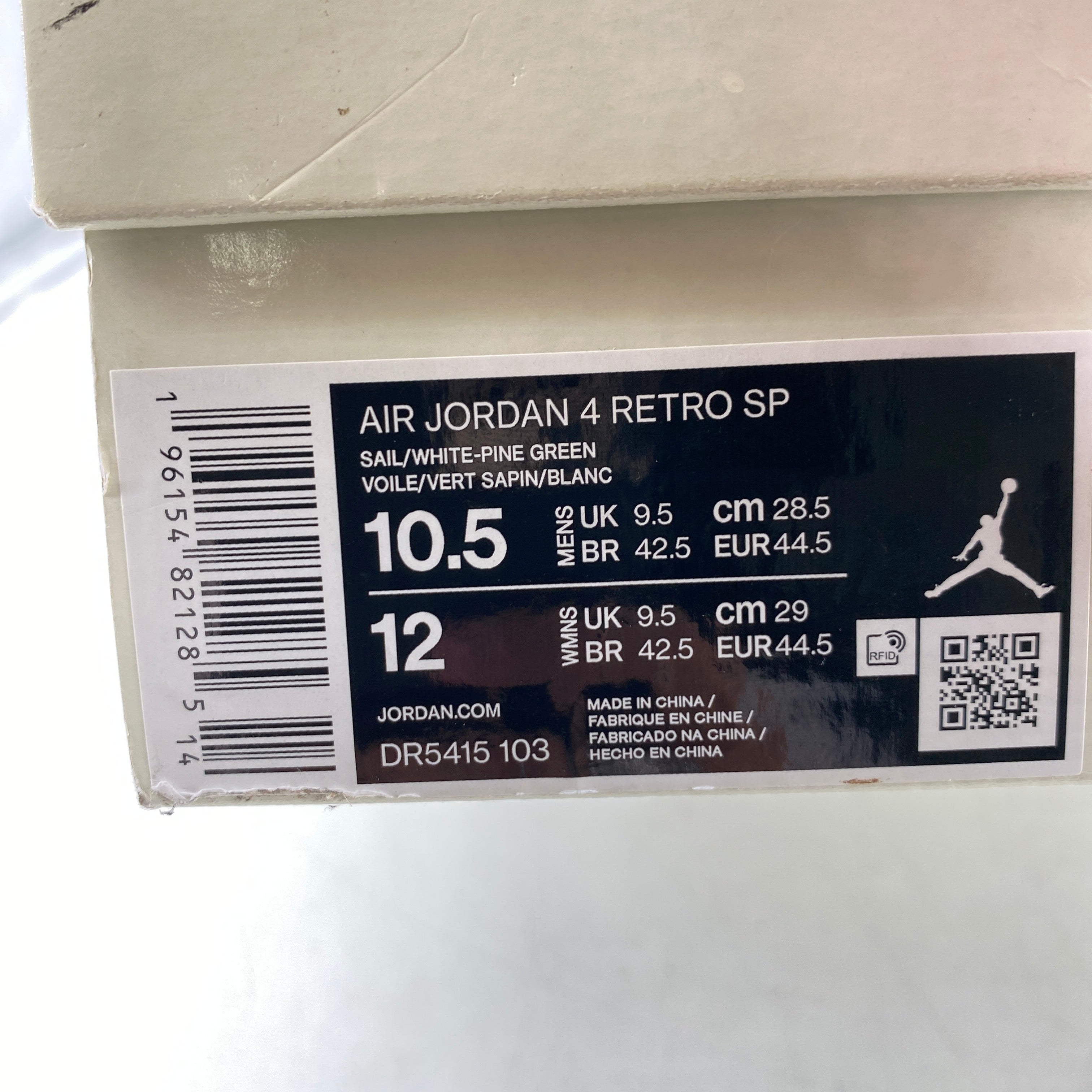 Air Jordan 4 Retro &quot;Pine Green&quot; 2023 Used Size 10.5