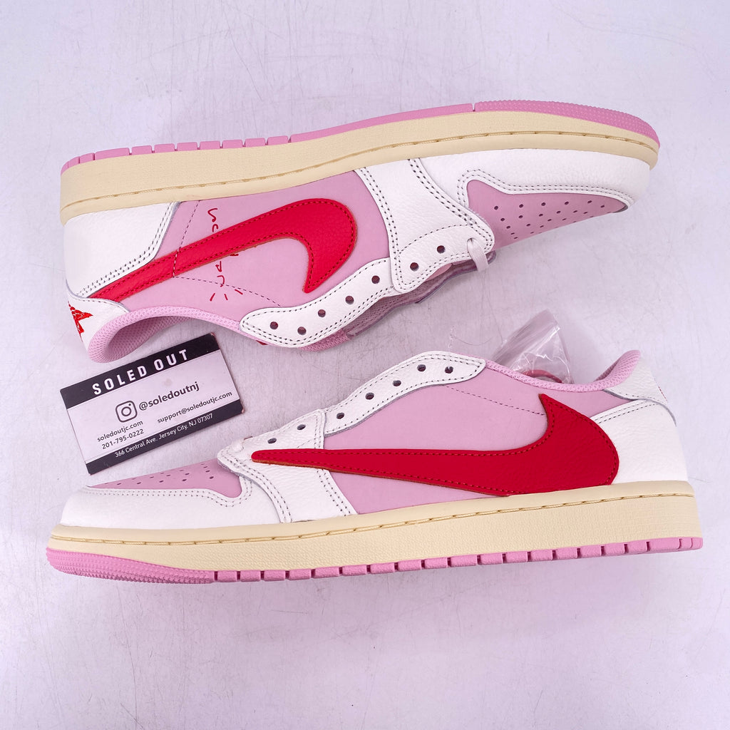 Air Jordan 1 Retro Low "Travis Scott Sail Tropical Pink" 2026 New Size 10.5