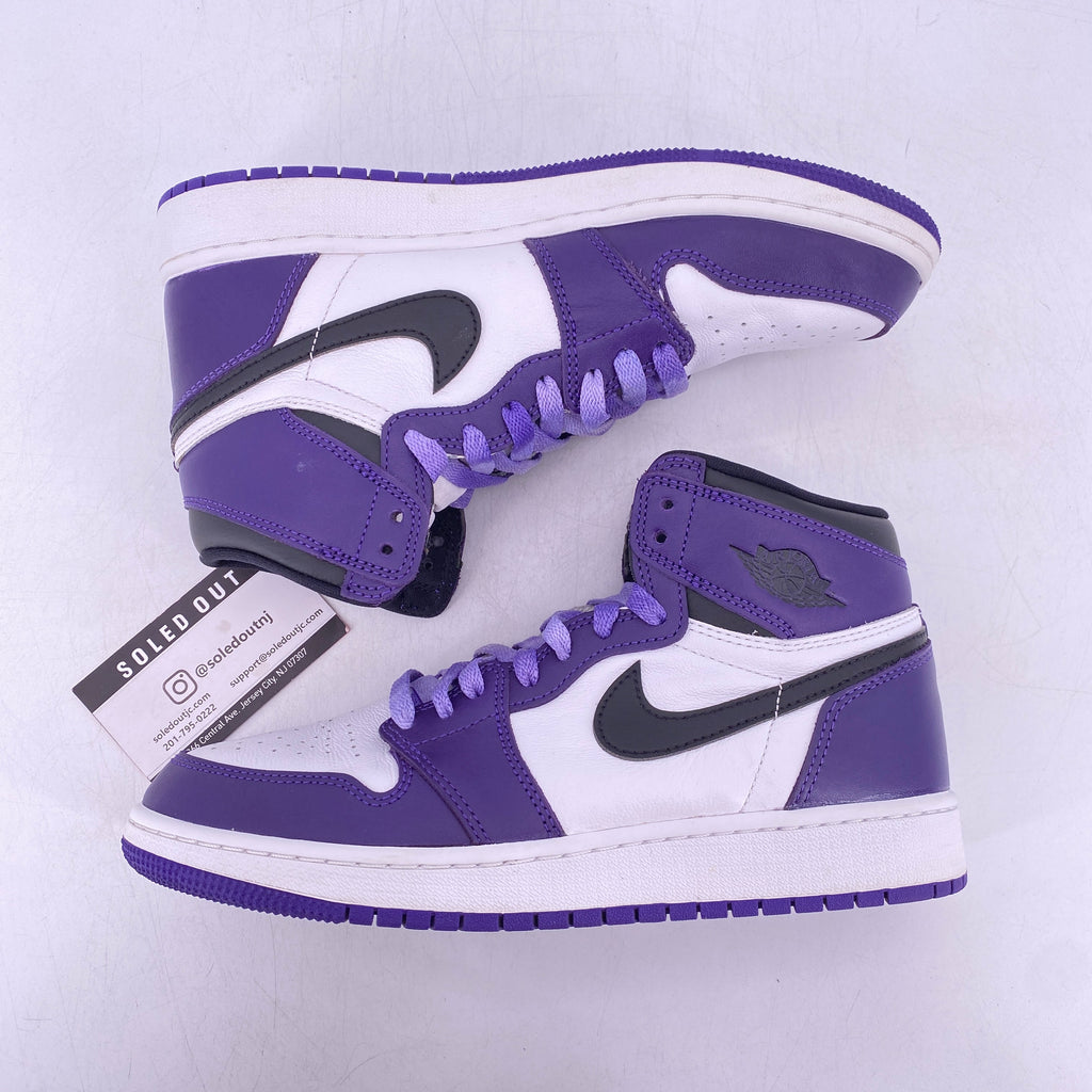 Air Jordan (GS) 1 Retro High "Court Purple" 2020 Used Size 6.5Y