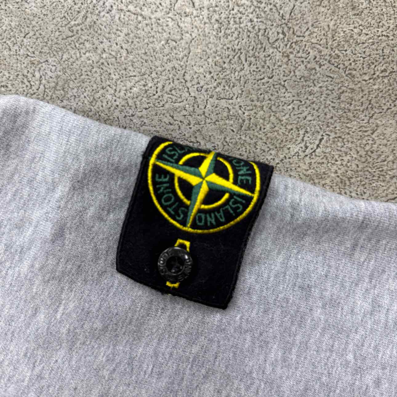 Stone Island Crewneck Sweater &quot;PATCH LOGO&quot; Grey Used Size 3XL