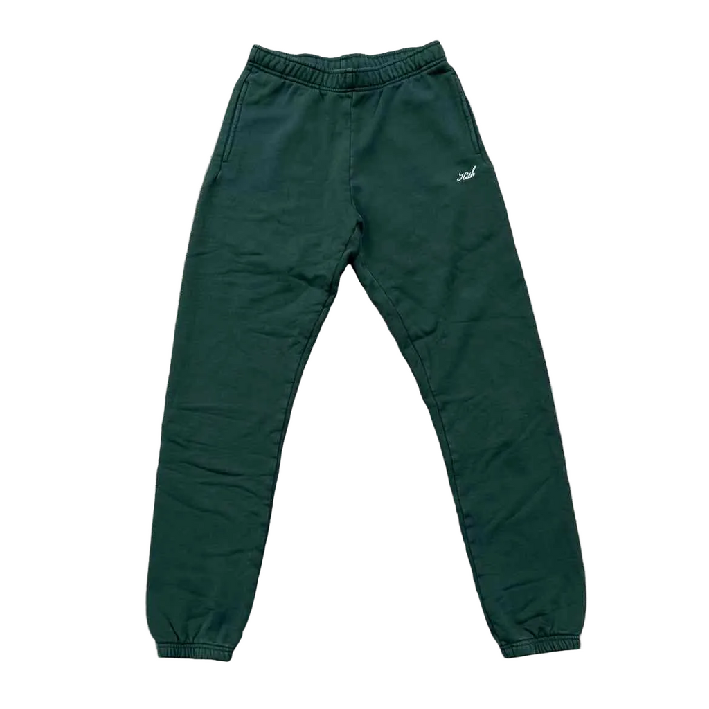 Kith Sweatpants "SCRIPT" Green Used Size S