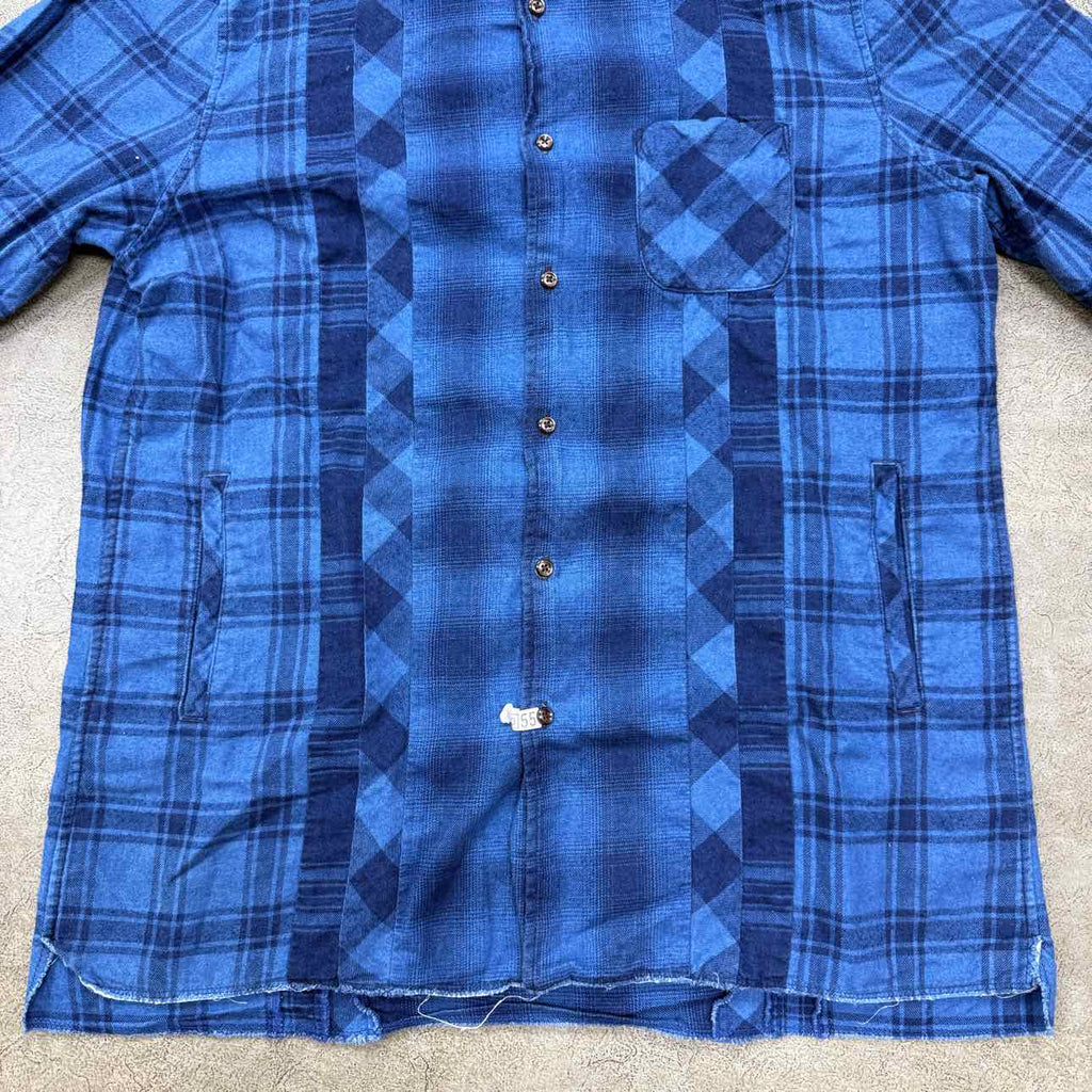 Kith Button Up "PLAID PRINT" Blue Used Size XL
