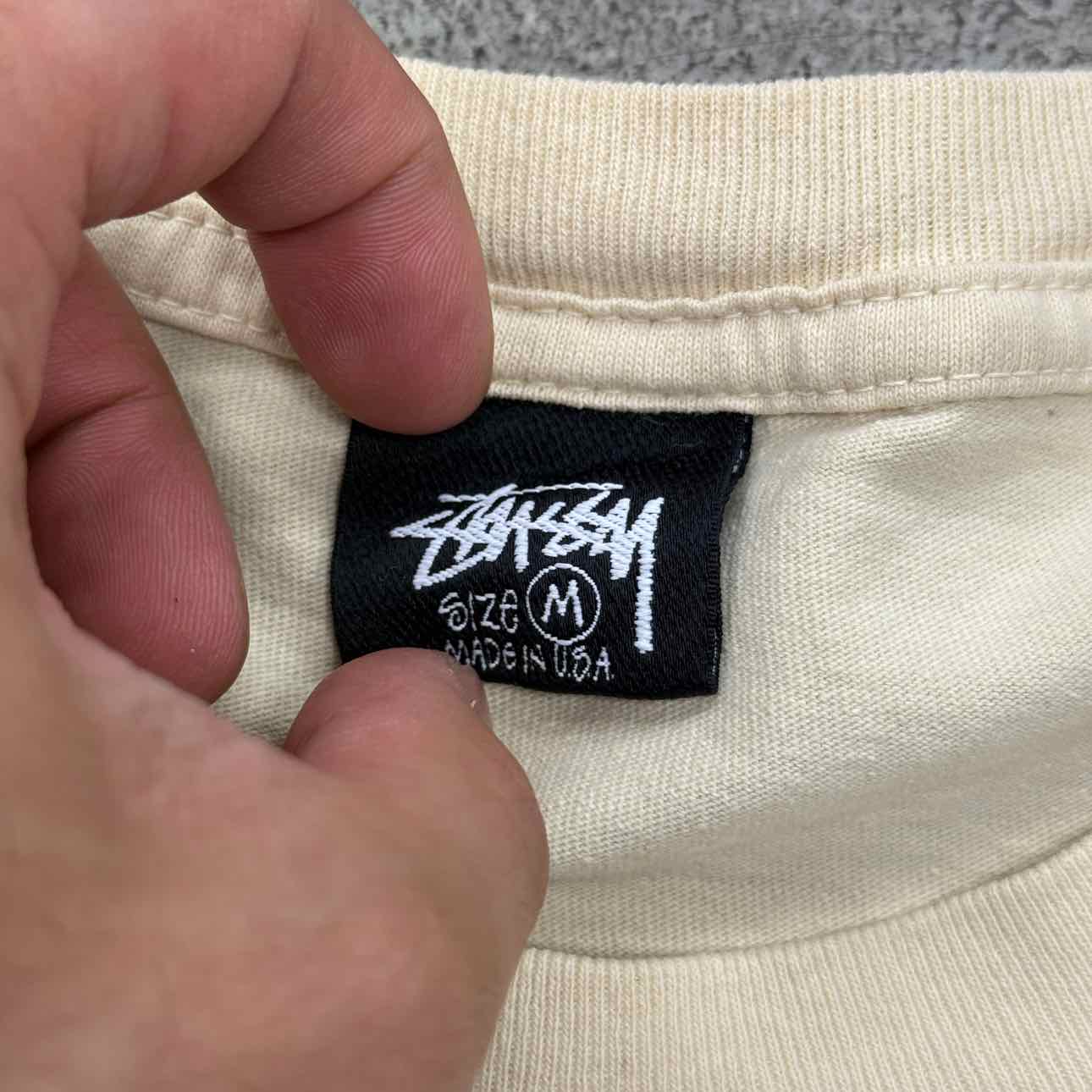 Stussy T-Shirt &quot;THE BAY&quot; Beige Used Size M