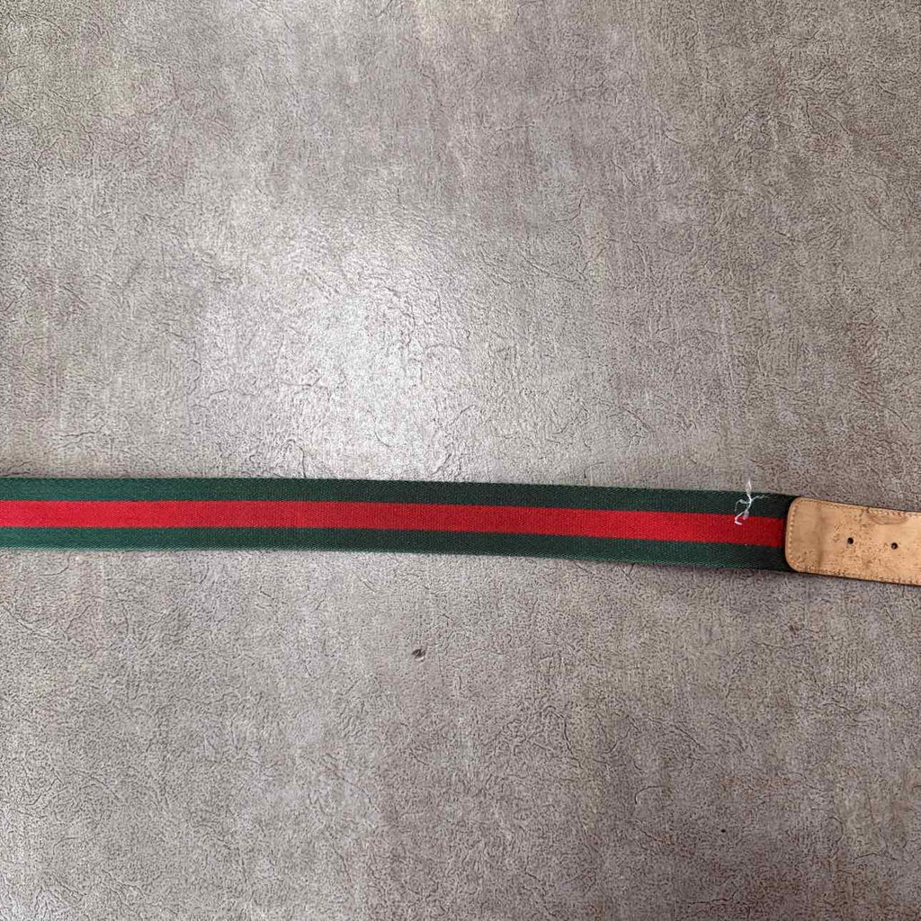 Gucci Belt "NYLON" Used Green Size 75