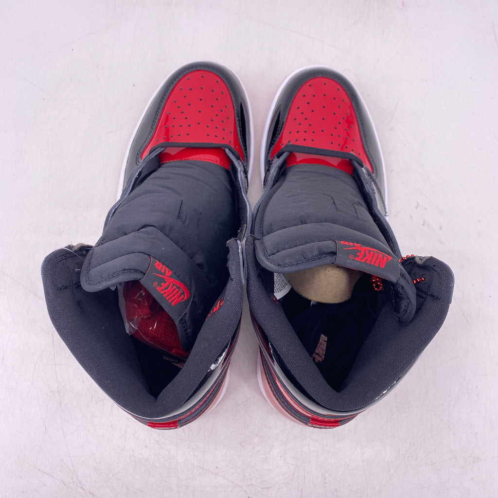 Air Jordan 1 Retro High OG "Patent Bred" 2021 New Size 9.5