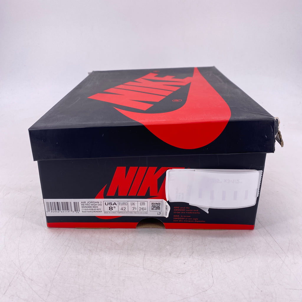 Air Jordan 1 Retro High OG "Fusion Red" 2021 New Size 8.5