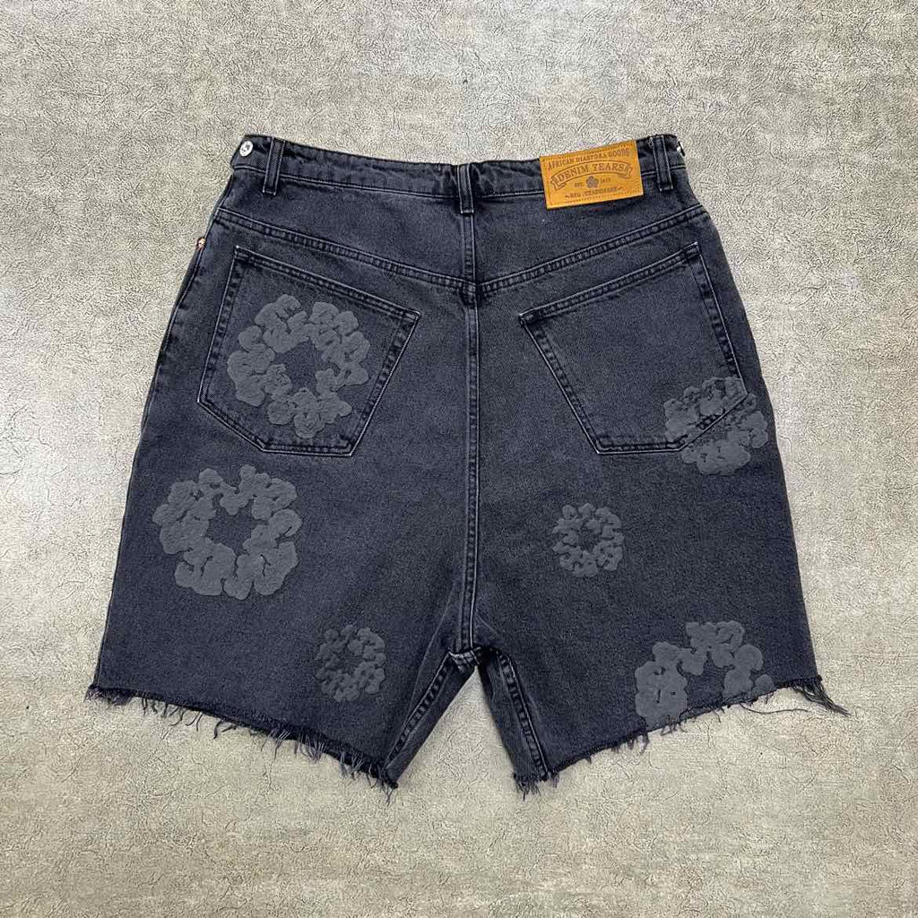 Denim Tears Shorts "COTTON WREATH" Black Used Size XL
