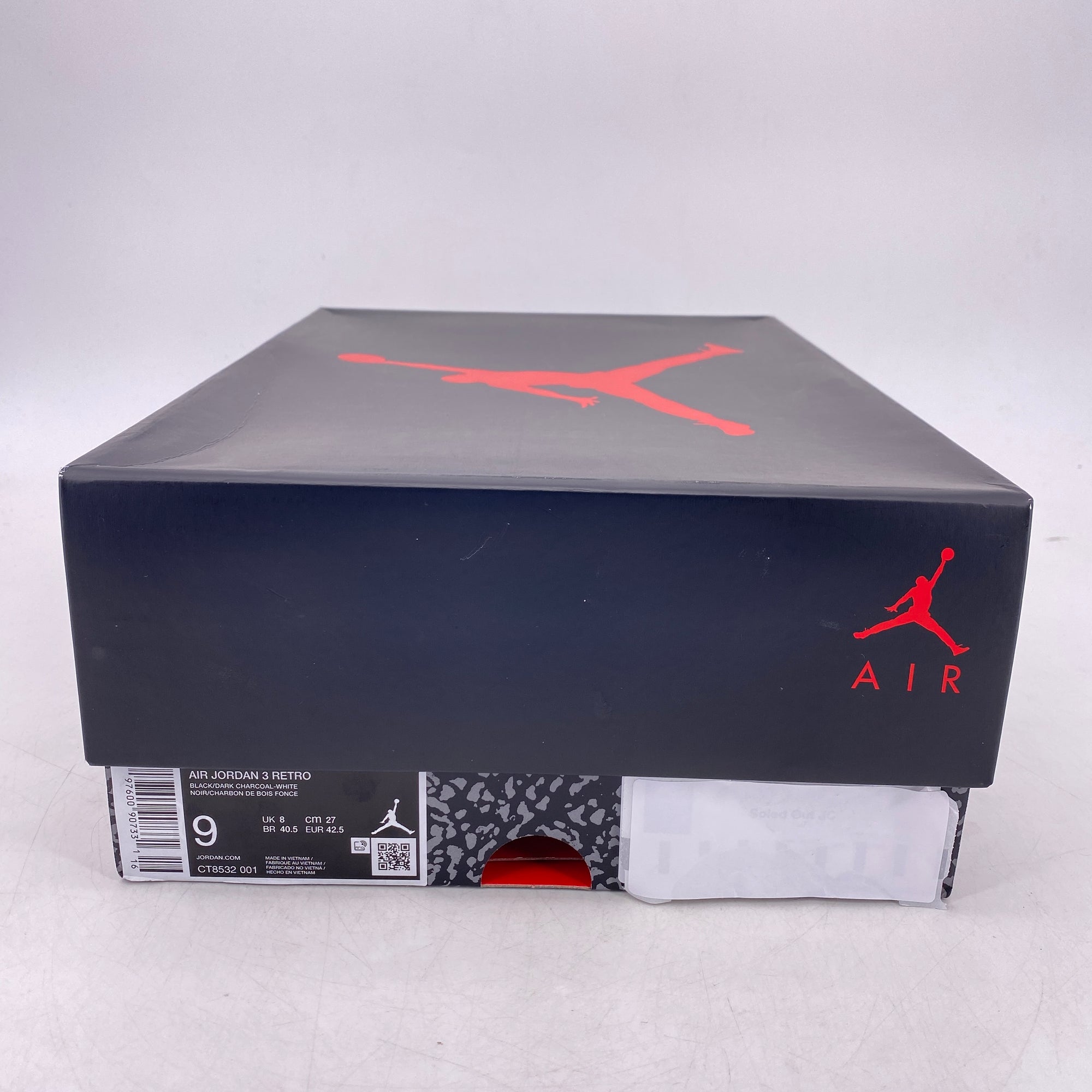 Air Jordan 3 Retro &quot;Black Cat&quot; 2025 New Size 9
