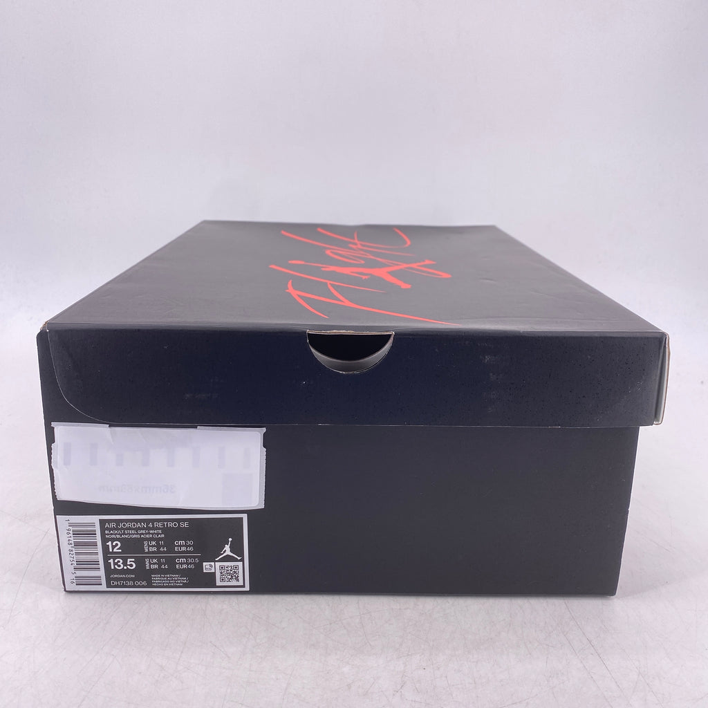 Air Jordan 4 Retro "Black Canvas" 2022 New Size 12