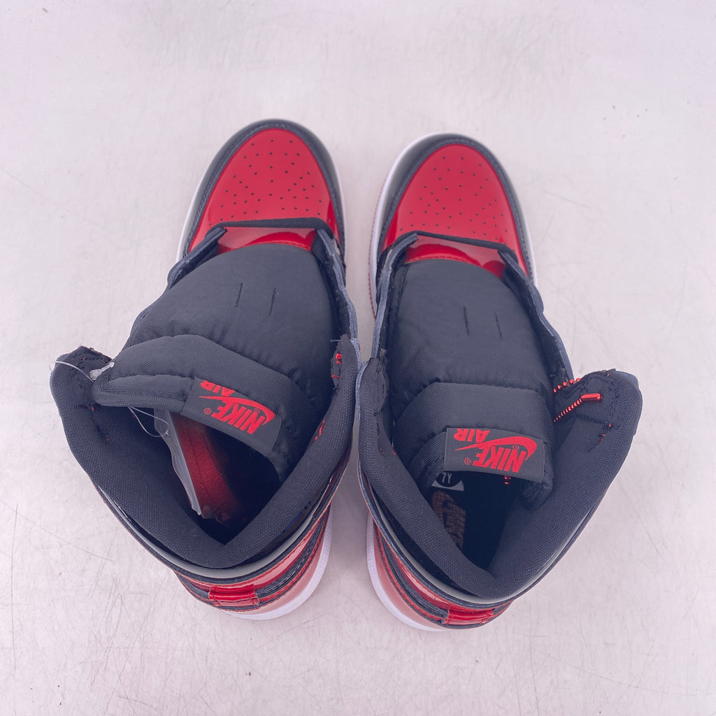 Air Jordan (GS) 1 Retro High OG "Patent Bred" 2021 New Size 7Y