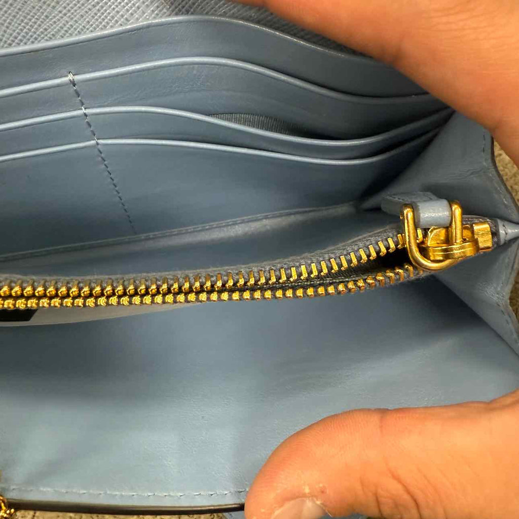 Prada Wallet Used Blue