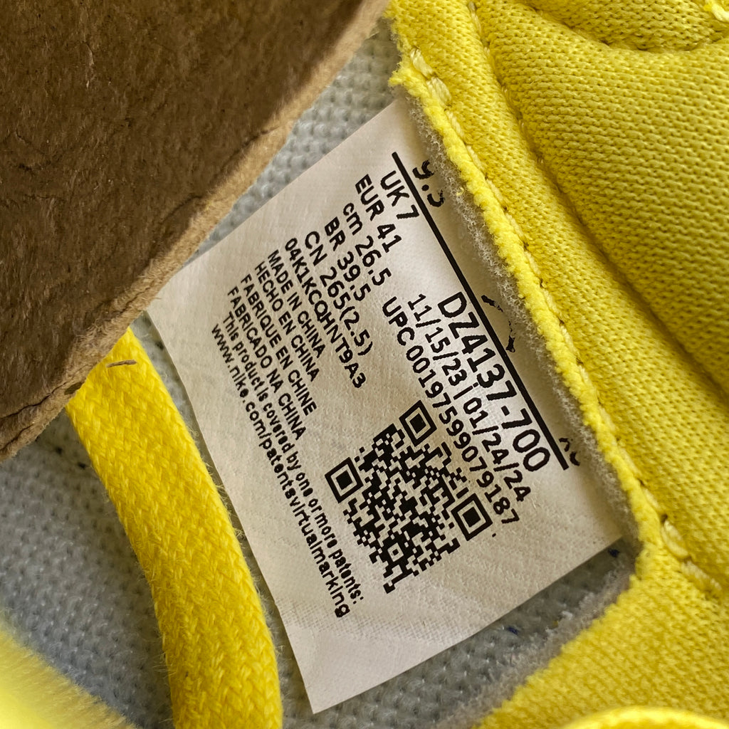 Air Jordan (W) 1 Low "Canary" 2024 New Size 9.5W