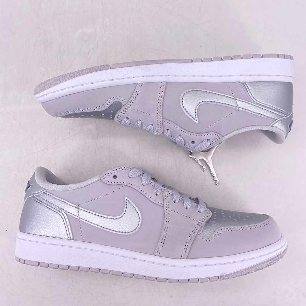 Air Jordan 1 Retro Low "Metallic Silver" 2024 New Size 8