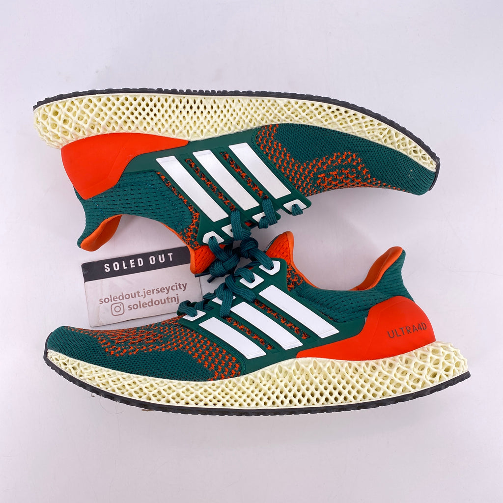 Adidas Ultra 4D "Miami Hurricanes" 2021 Used Size 8