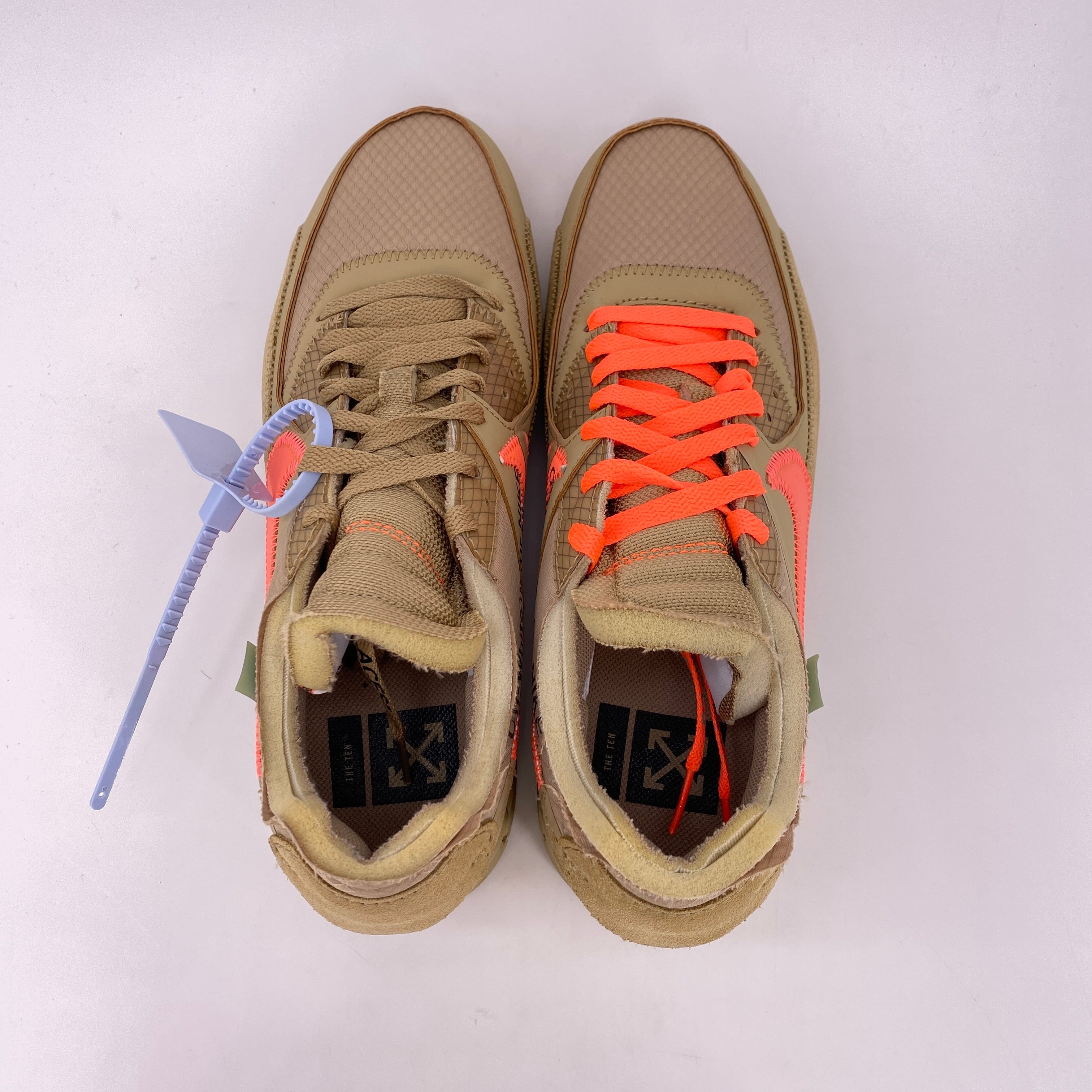 Nike Air Max 90 / OW "Desert Ore" 2019 Used Size 9.5