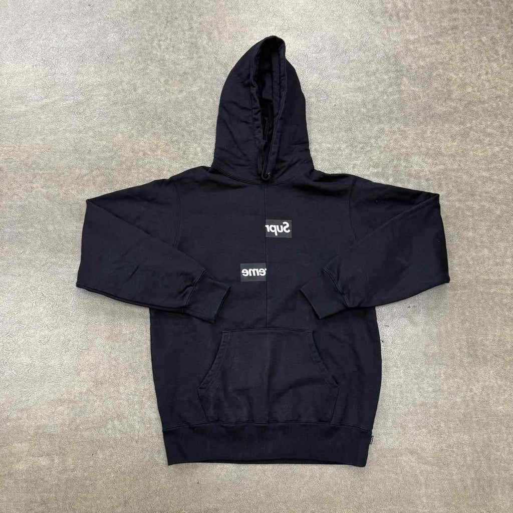 Supreme Hoodie "BOX LOGO CDG SPLIT" Black Used Size M