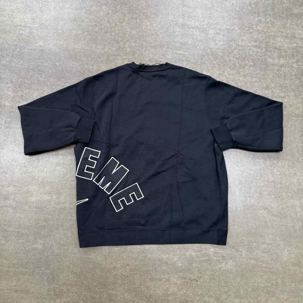 Supreme Crewneck Sweater "SUPREME NIKE ARC" Black New Size L