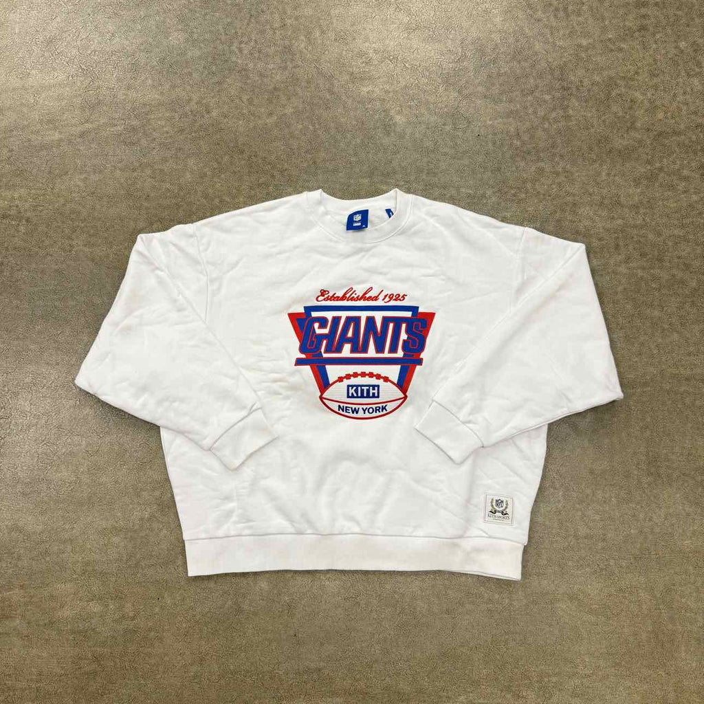 Kith Crewneck Sweater "GIANTS" White New Size XL