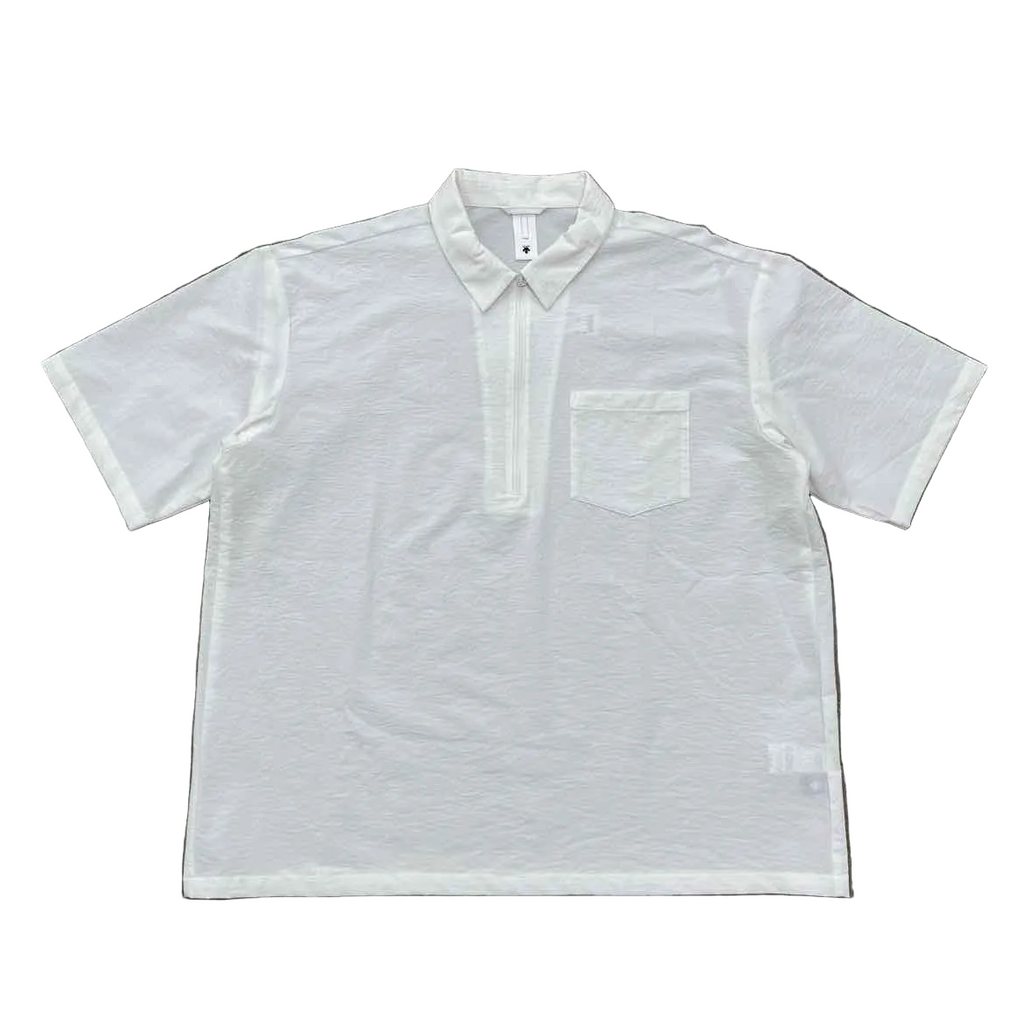 Descente Polo "ZIP" White Used Size XL