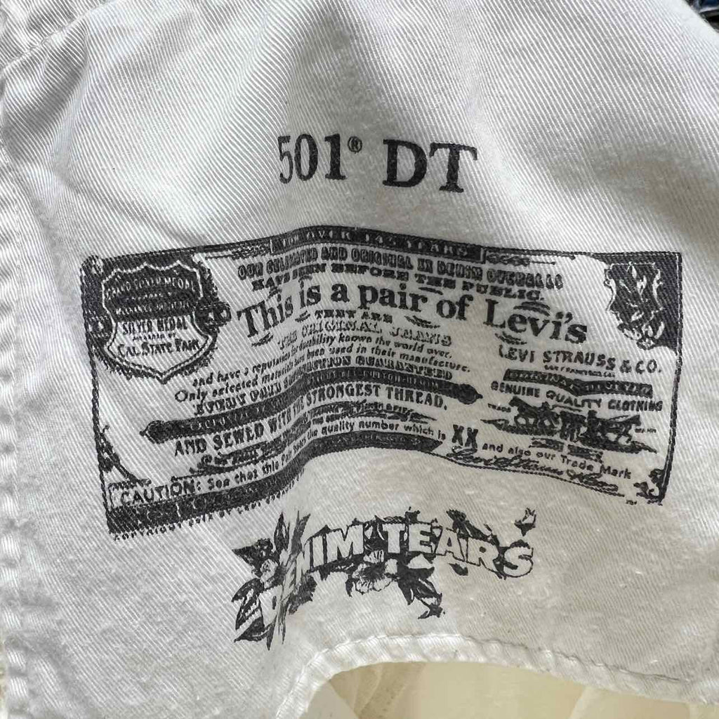 Denim Tears Jeans "COTTON WREATH" White Used Size 40