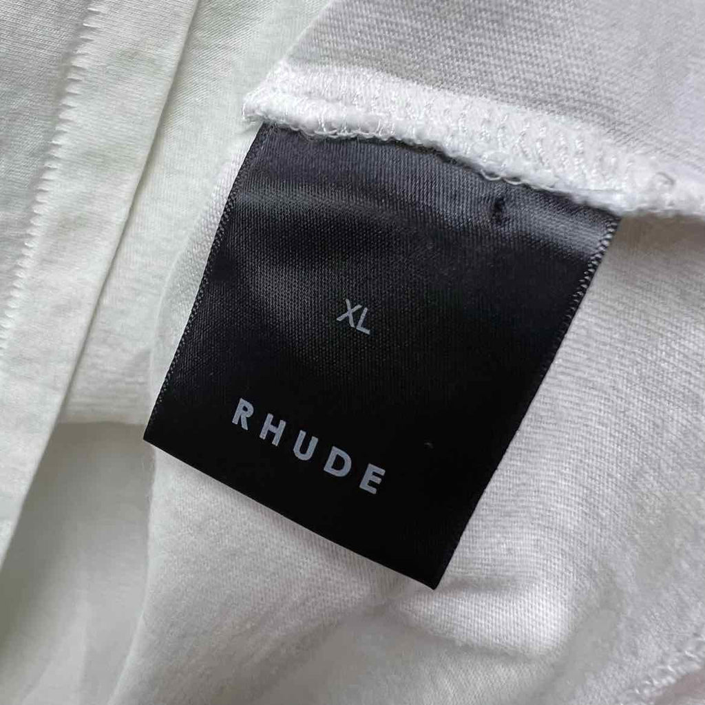 Rhude T-Shirt "SCRIPT" Blue Used Size XL