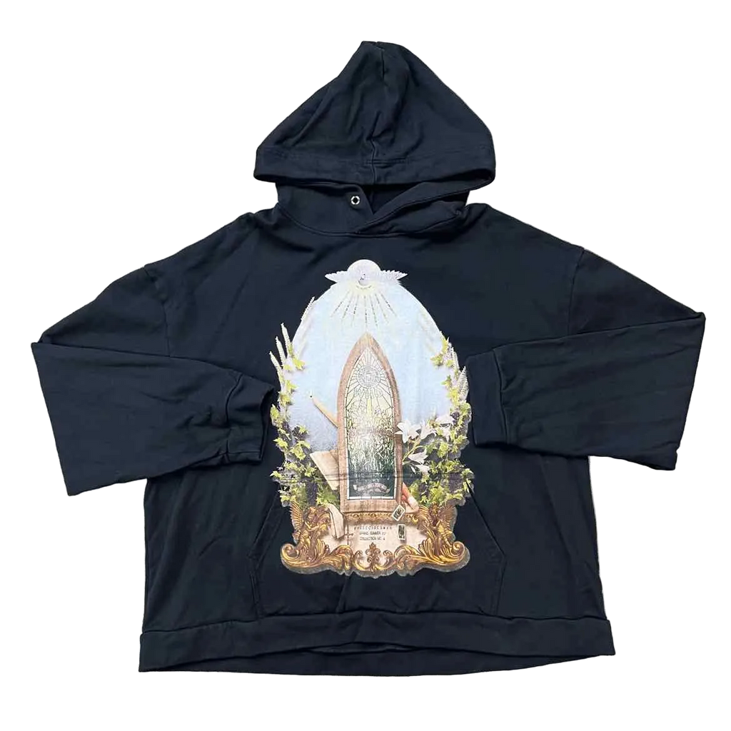 WHO DECIDES WAR Hoodie "CATHEDRAL" Black Used Size 2XL