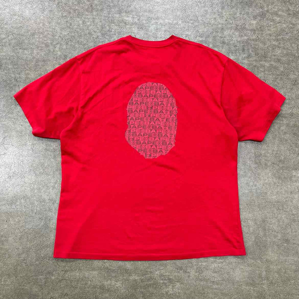 Bape T-Shirt "LUX SPORT" Red Used Size XL