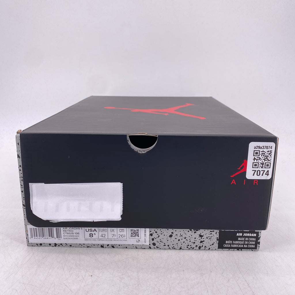 Air Jordan 6 Retro "Carmine" 2021 New Size 8.5
