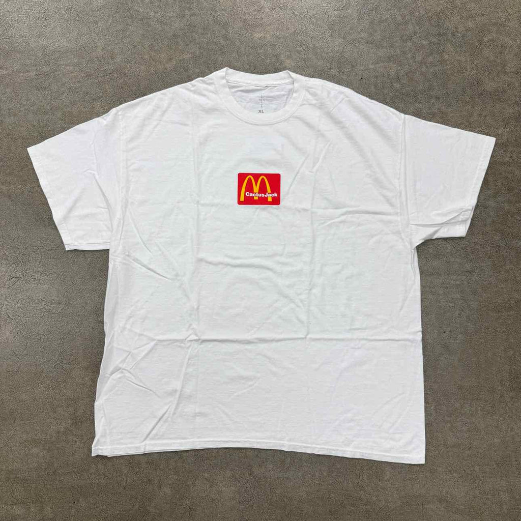 Travis Scott T-Shirt "MCDONALD'S" White New Size XL