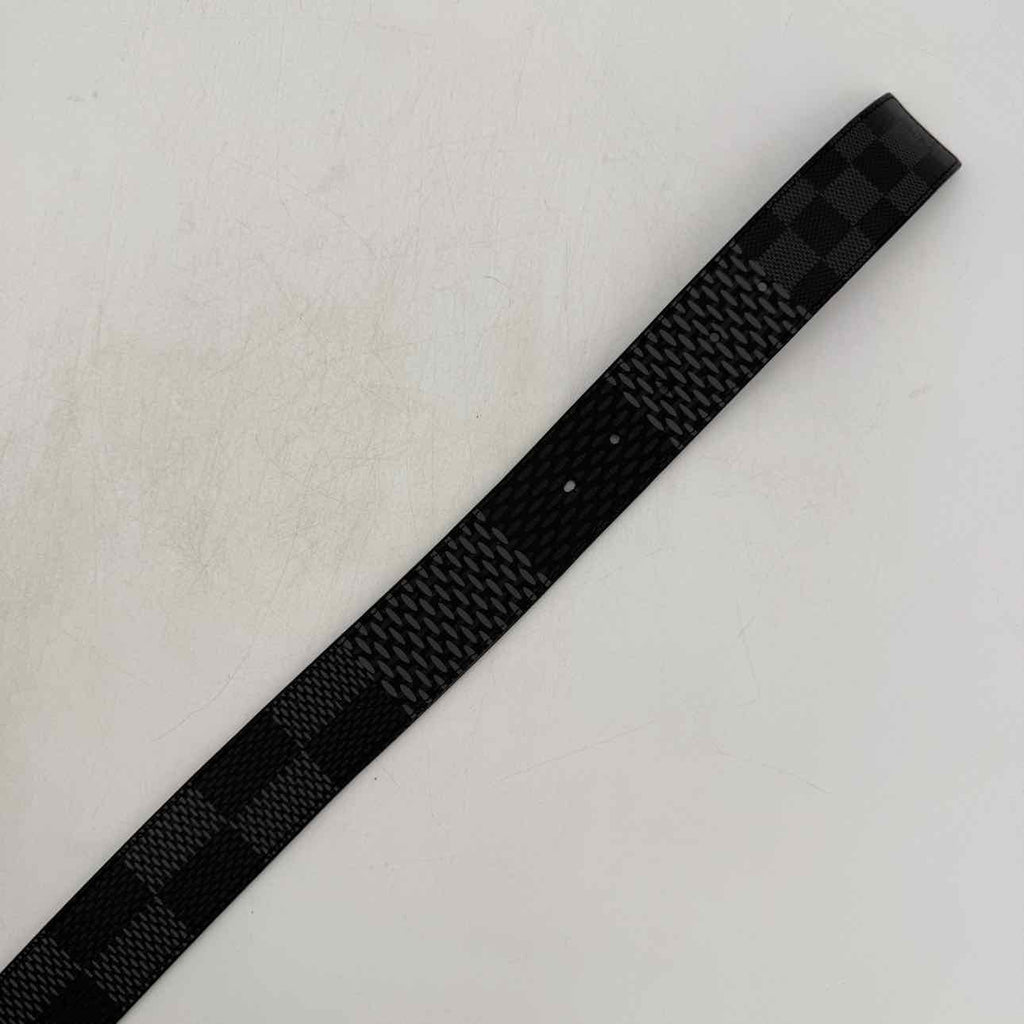 Louis Vuitton Belt "INITIALES" Used Black Size 44