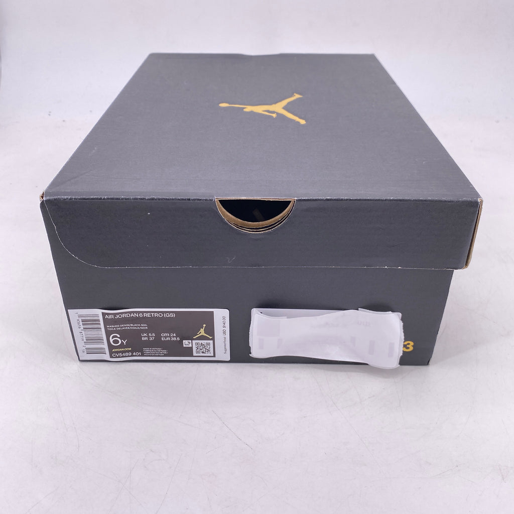 Air Jordan (GS) 6 Retro "Washed Denim" 2019 New Size 6Y