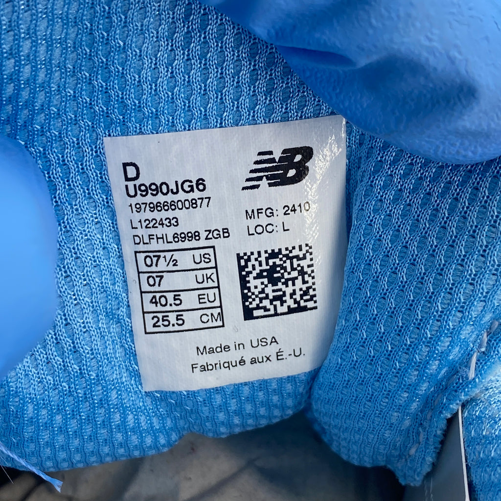 New Balance U990JG6 "Jfg Prom Blue" 2024 New Size 7.5