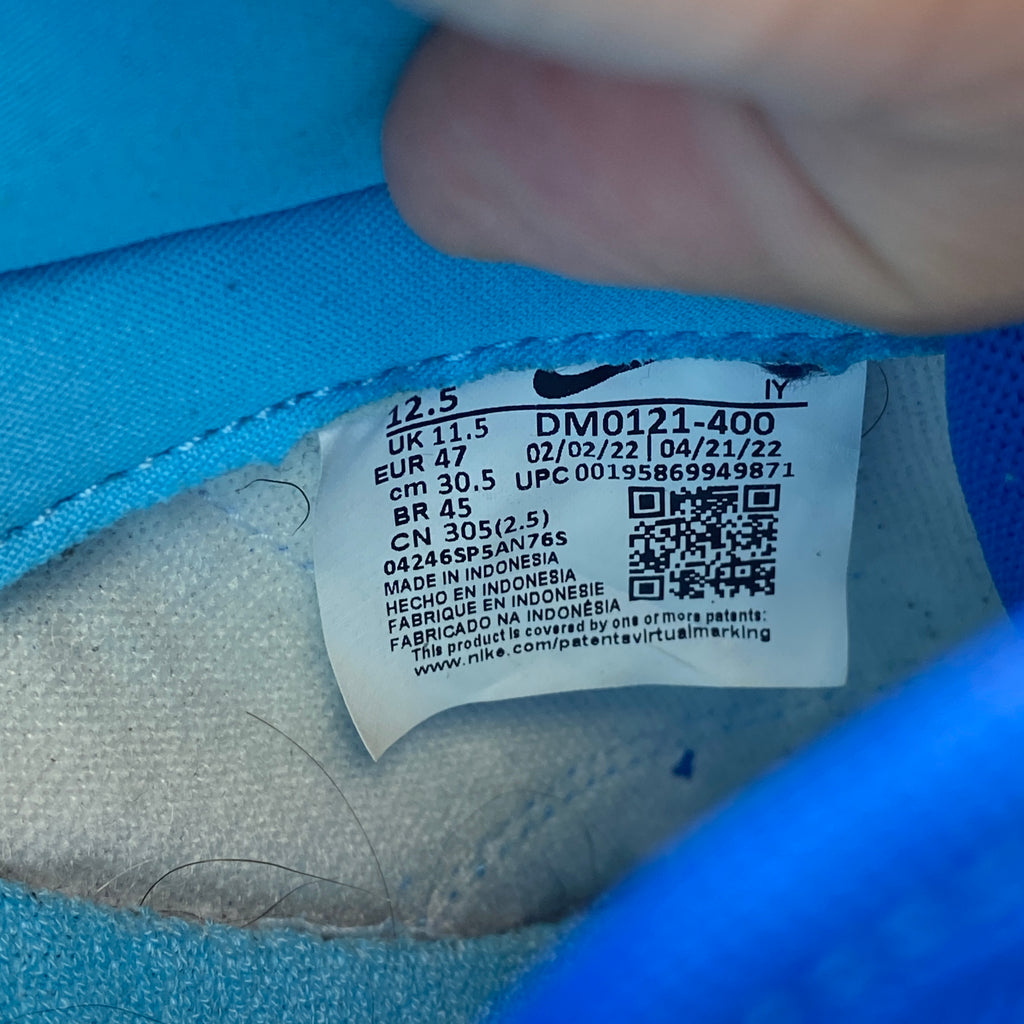Nike Dunk Low "Argon" 2022 Used Size 12.5